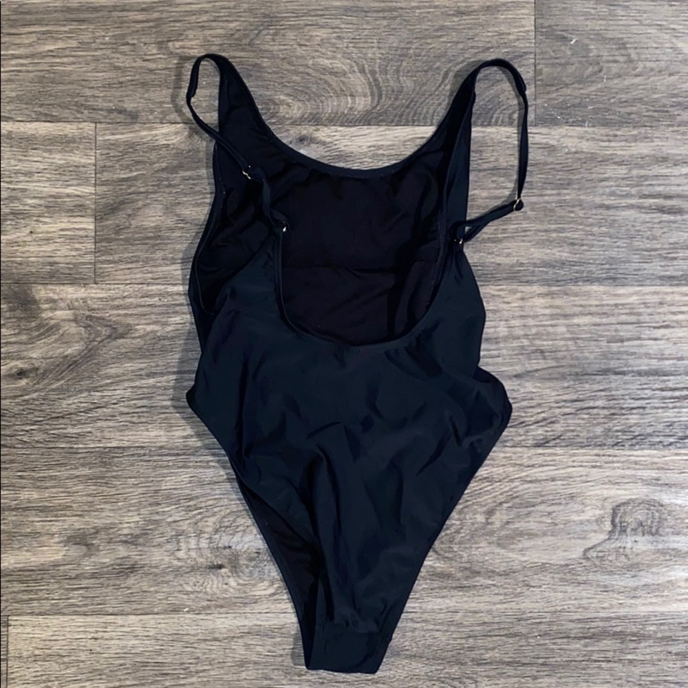 Low back one piece swimsuit